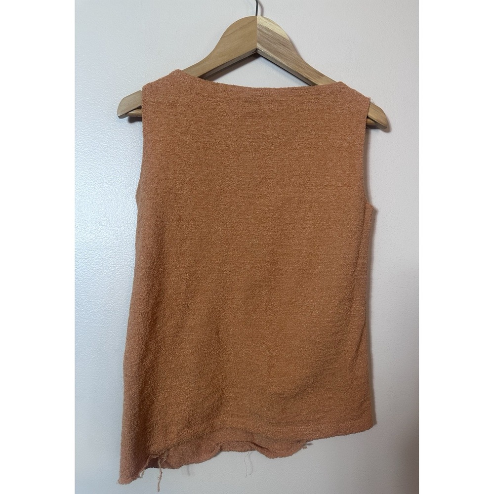 Vintage Forever 21 Top Womens Large Orange Sleeveless Knit Tank 90s Y2K Stretch - Picture 5 of 7